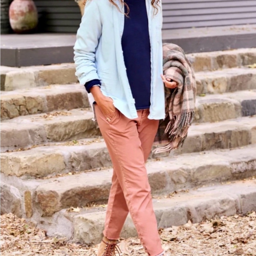 Frank & Eileen Wicklow Chinos in Color: Peach & Women’s Size: 4